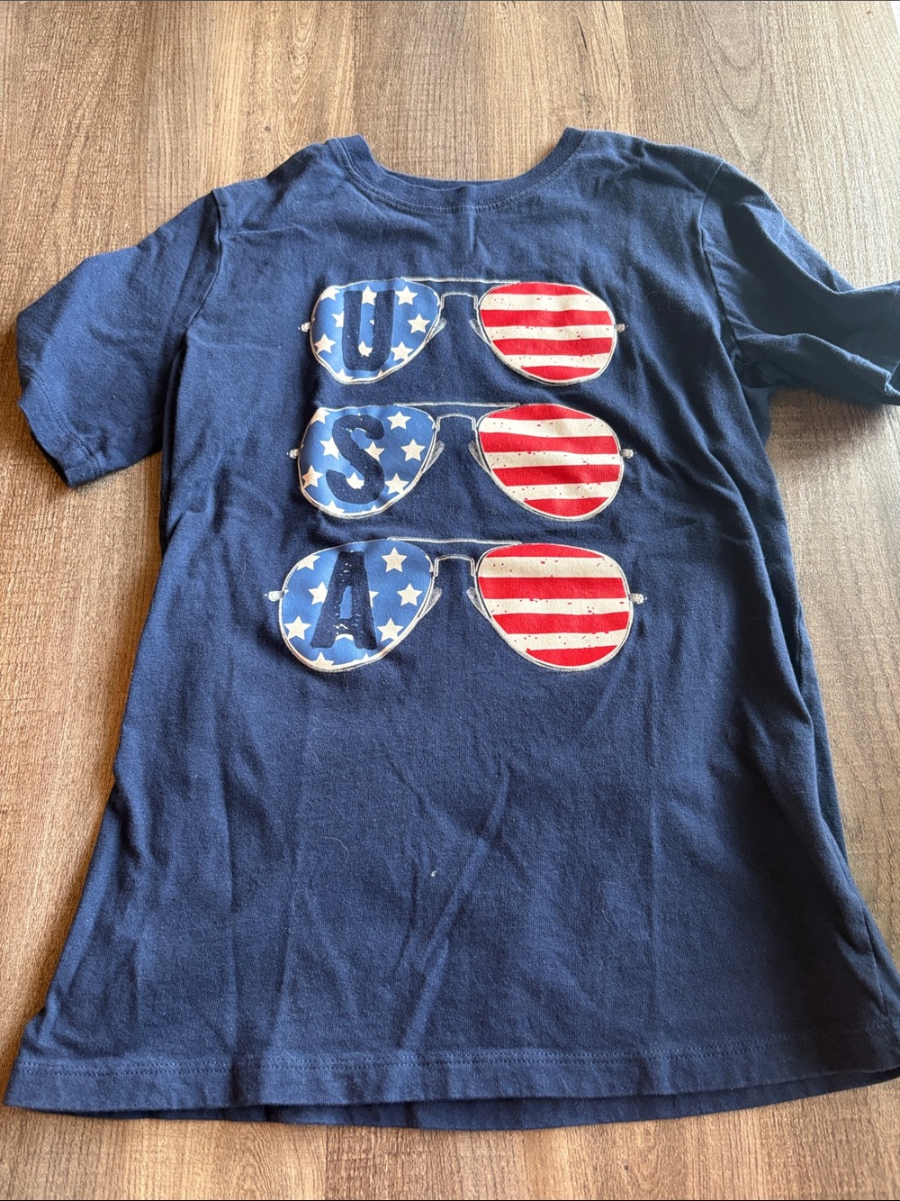 Carter's Navy Graphic USA Sunglasses Tee